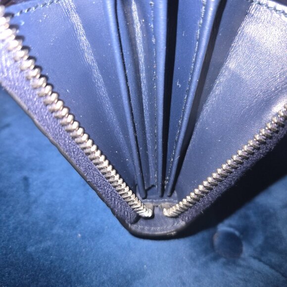 EUC Authentic Gucci Zippy Wallet - RARE Navy Blue - Picture 10 of 11